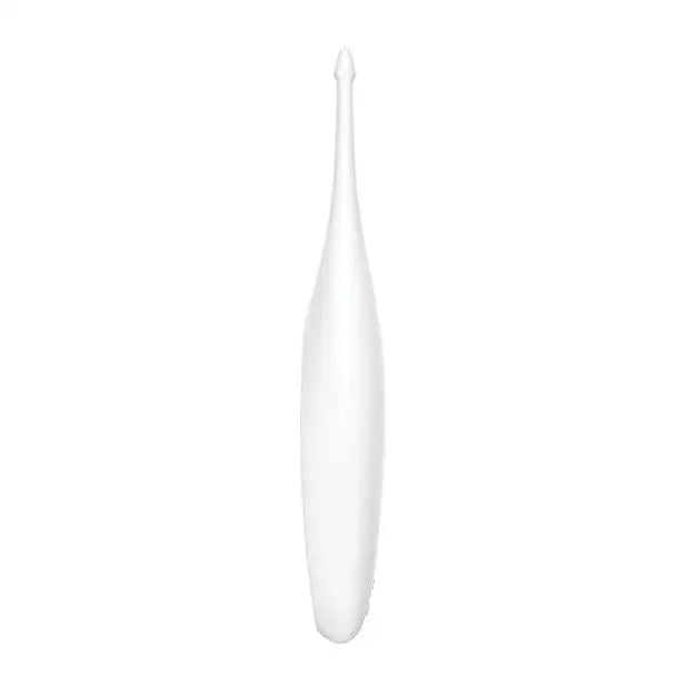 Satisfyer Twirling Fun: Sleek white toothbrush on a pure white background