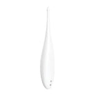 White Satisfyer Twirling Fun toothbrush on white background for clean oral hygiene