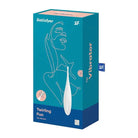 Close-up of a box of Satisfyer Twirling Fun toothbrushes with a woman’s face on the packaging