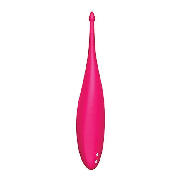 Pink plastic spoon for Satisfyer Twirling Fun product, displayed on a white background