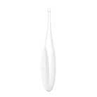 White toothbrush with long, curved handle from Satisfyer Twirling Fun