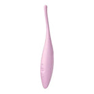 Pink Satisfyer Twirling Joy toothbrush on a white surface for ultimate dental care