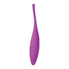 Satisfyer Twirling Joy: Purple Spoon with Long Handle on White Background