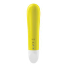 Yellow and white electric toothbrush in the Satisfyer Ultra Power Bullet 1 product line