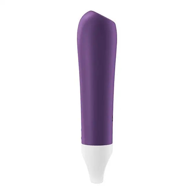 Purple and white handle on the Satisfyer Ultra Power Bullet 2 for enhanced pleasure