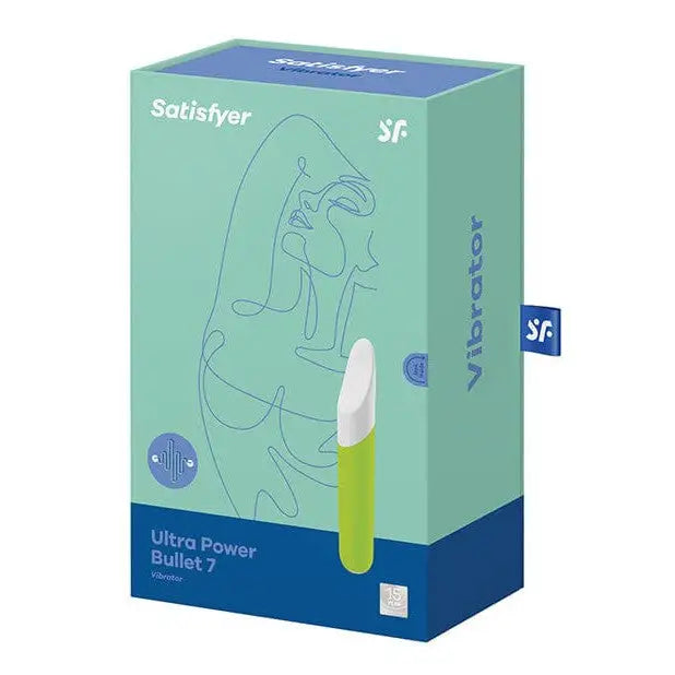 Close-up of Satisfyer Ultra Power Bullet 7’s green-handled toothbrush box