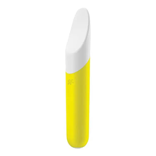 Satisfyer Ultra Power Bullet 7 - yellow and white bottle with a white lid shown