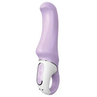 Close-up of Satisfyer Vibes Charming Smile - Lilac device on a white background