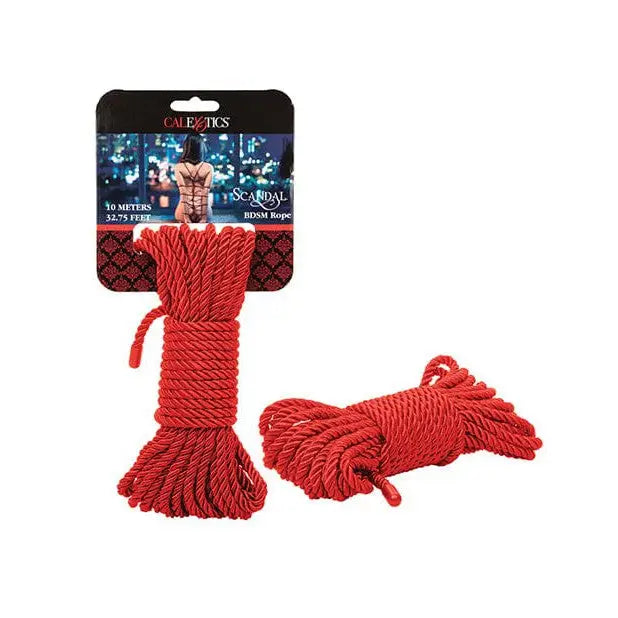 CalExotics Rope 10 Meters / Red Scandal BDSM Rope by CalExotics at the Haus of Shag