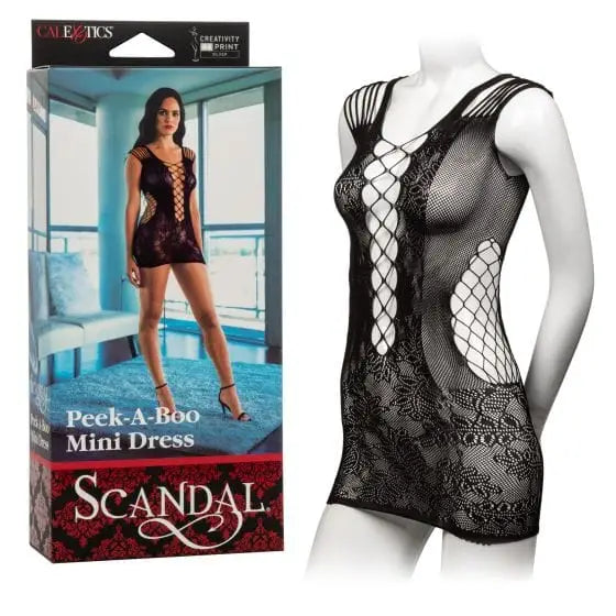 CalExotics Lingerie & Clothing Scandal Peek-a-boo Mini Dress at the Haus of Shag