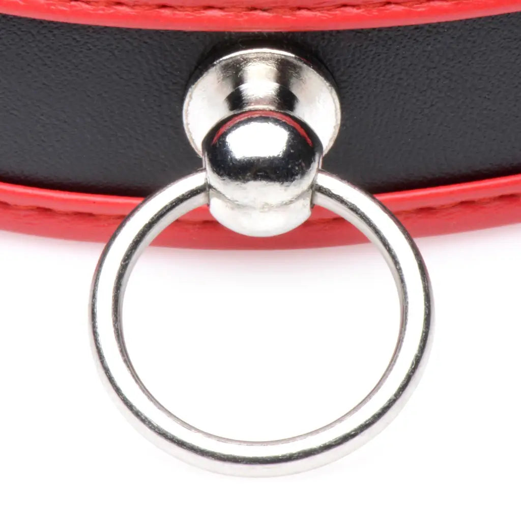 Master Series Collar Scarlet Pet Red Collar With O-ring at the Haus of Shag