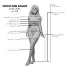 School Girl Summer Love Doll - Full Body Doll