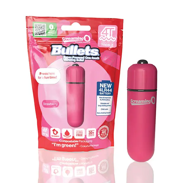 Screaming O 4T Bullet Vibrator - Pink - Bullet Vibrator