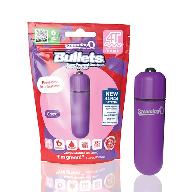 Screaming O 4T Bullet Vibrator - Purple - Bullet Vibrator