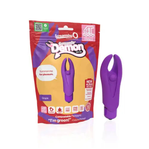 Screaming O 4T Demon Horned Mini-Vibrator - Purple - Plain Vibrator