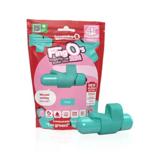 Screaming O 4T FingO Slim Finger Vibrator - Green - Finger Vibrator