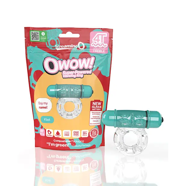 Screaming O 4T OWow Vibrating Cockring - Green - Cock Ring