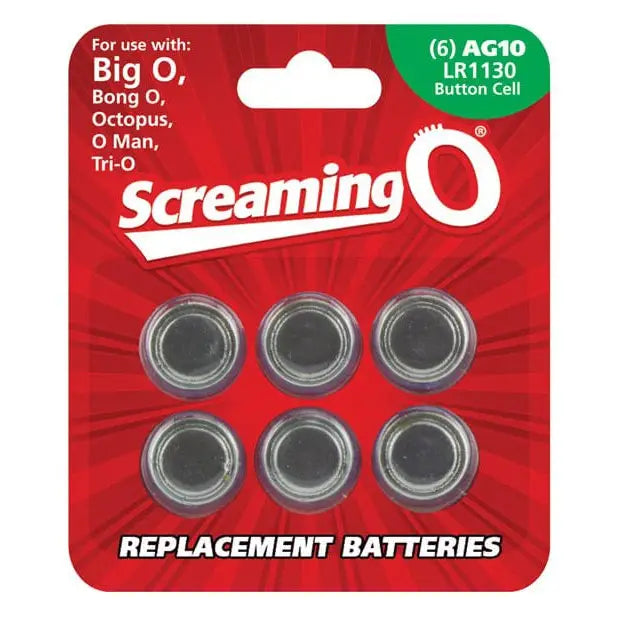 Screaming O Batteries AG10 aka LR1130 Size Pack of 6 for reliable power solutions