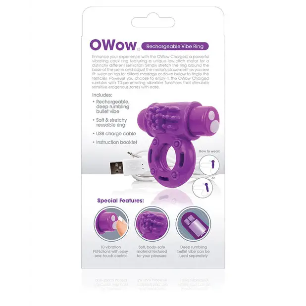 Screaming O Charged OWow Vooom Vibrating Cock Ring - Cock Ring