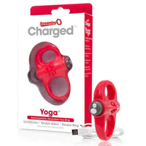 Screaming O Charged Yoga Vooom Mini Vibe - Red - Cock Ring