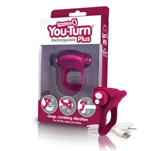 Screaming O Charged You Turn Plus Vibrating Cock Ring - Purple - Cock Ring