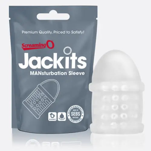 Screaming O Jackits MANsturbation Sleeve (clear only) - Manual Stroker