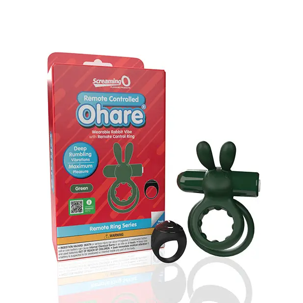 Screaming O Ohare Remote Controlled Vibrating Ring - Green - Stimulators