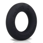 Black silicon Screaming O RingO Ritz ring, blue, with ’I love you’ inscribed, mega stretchy