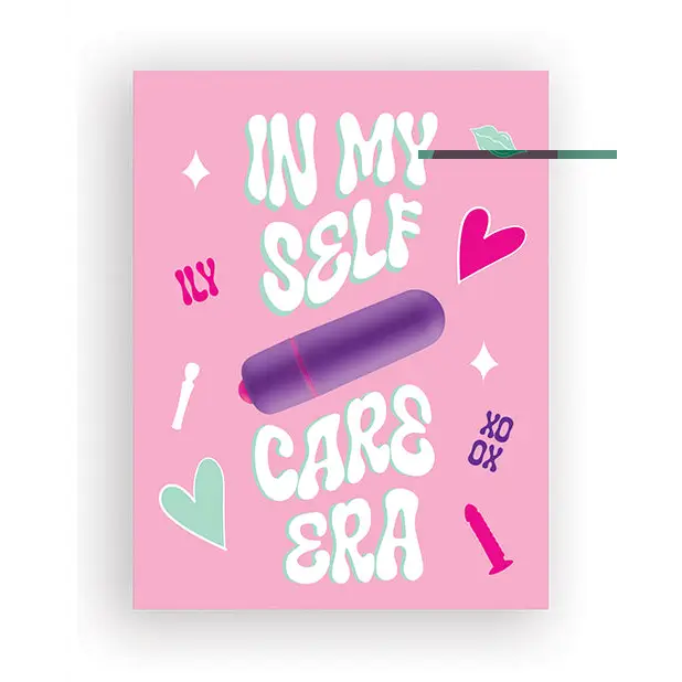 Self Care Era Naughty Greeting Card W/rock Candy Vibrator & Fresh Vibes Towelettes - Party Supplies