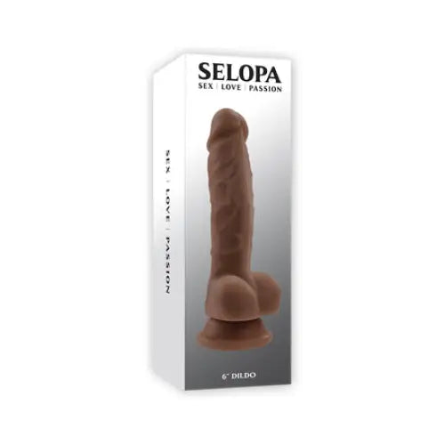 Selopa 6’’ Lifelike Dildo - Dark - Dongs & Dildos