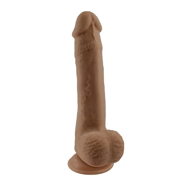 Selopa Natural Feel 7’’ Flexskin Dildo - Dark - Dongs & Dildos