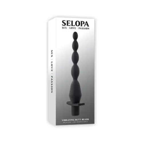 Selopa Vibrating Butt Beads - Black - Anal Beads