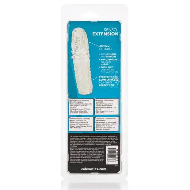 CalExotics Penis Enhancement Senso Silicone Extension - Clear at the Haus of Shag