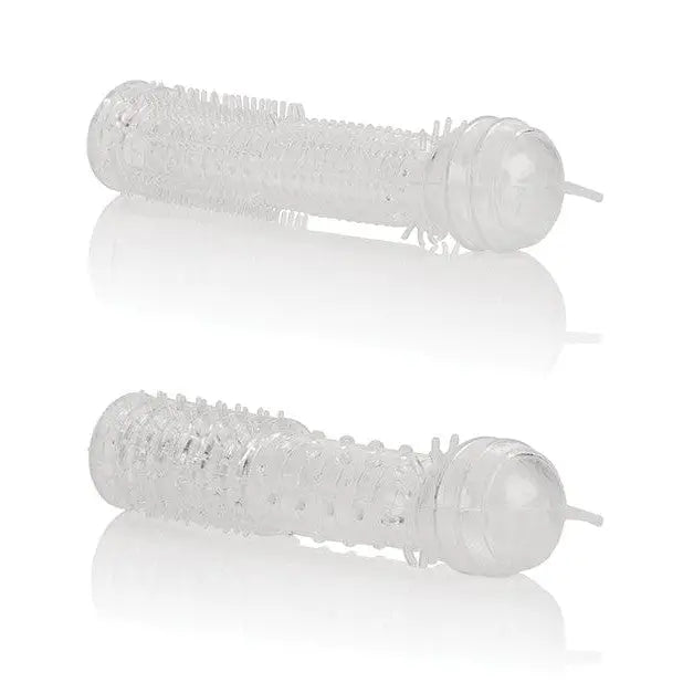 CalExotics Penis Enhancement Senso Silicone Sleeves 2 Pack - Clear at the Haus of Shag