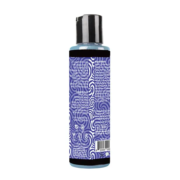 Sensuva HandiPop Edible Hand Job Massage Gel Blueberry Muffin 4.2 oz bottle with blue liquid