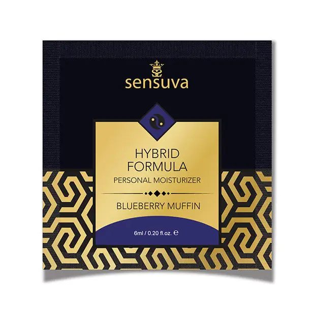 Sensuva Hybrid Personal Moisturizer Single Use Packet - Ml Blueberry Muffin - Water Based Lubricant