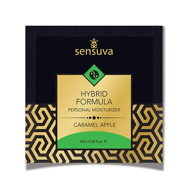 Sensuva Hybrid Personal Moisturizer Single Use Packet - Ml Caramel Apple - Water Based Lubricant