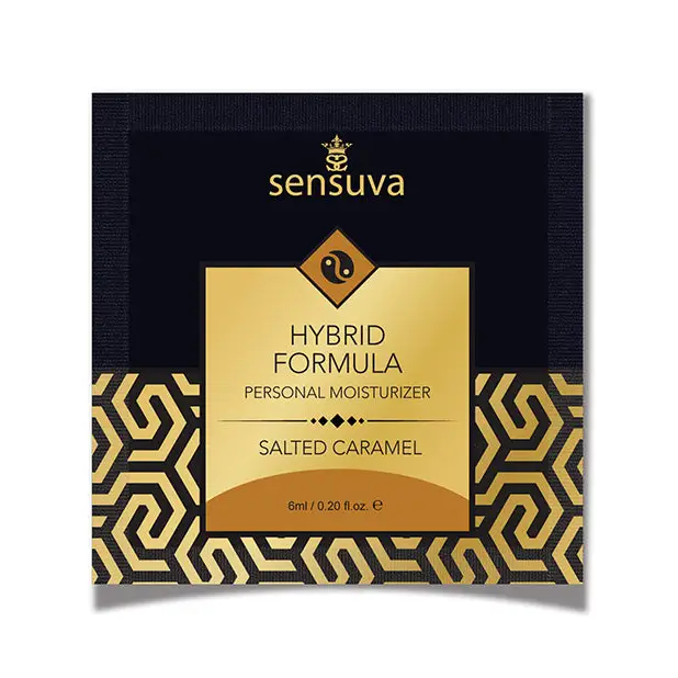 Sensuva Hybrid Personal Moisturizer Single Use Packet - Ml Salted Caramel - Water Based Lubricant