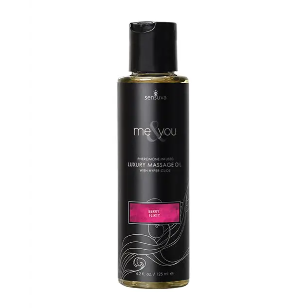 Sensuva Me & You Pheromone-Infused Luxury Massage Oil Berry Flirty 4.2 oz. - Massage Oil