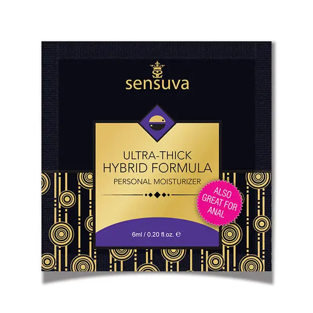 Sensuva Ultra Thick Hybrid Personal Moisturizer Single Use Packet - Unscented / 6 - Hybrid Lubricant