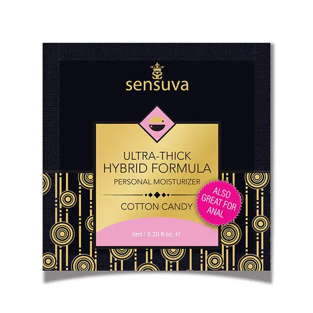 Sensuva Ultra Thick Hybrid Personal Moisturizer Single Use Packet - Cotton Candy / 6 - Hybrid Lubricant