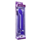 Close-up of Sequin Series G-spot Vibration Wand in purple plastic packaging