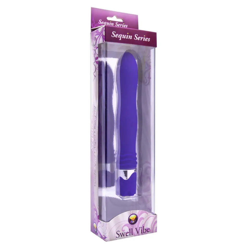 Vogue Plain Vibrator Purple Sequin Series Swell Vibe With Jewel at the Haus of Shag