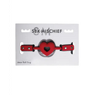 Sex & Mischief Amor Breathable Heart-Shaped Silicone Ball Gag - Red - Ball Gag