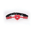 Sex & Mischief Amor Breathable Heart-Shaped Silicone Ball Gag - Red - Ball Gag