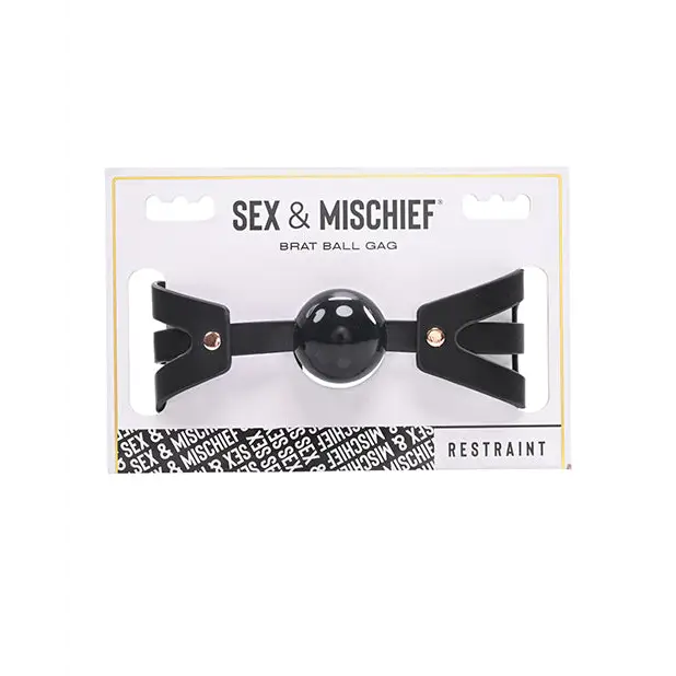 Sex & Mischief Brat Ball Gag - Black - Ball Gag