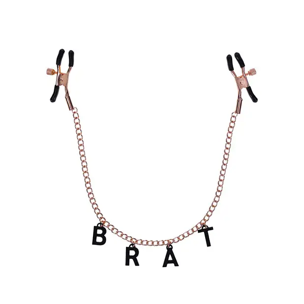 Brat Charmed Nipple Necklace - Stylish ’Brat’ Charm on Unique Jewelry from Sex & Mischief