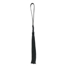 Sex & Mischief Cruelty Free Beaded Flogger: Black tassel with loop handle and beaded accent