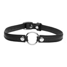 Master Series Collar Sex Pet Leather Choker With Silver Ring at the Haus of Shag