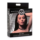 Master Series Collar Sex Pet Leather Choker With Silver Ring at the Haus of Shag